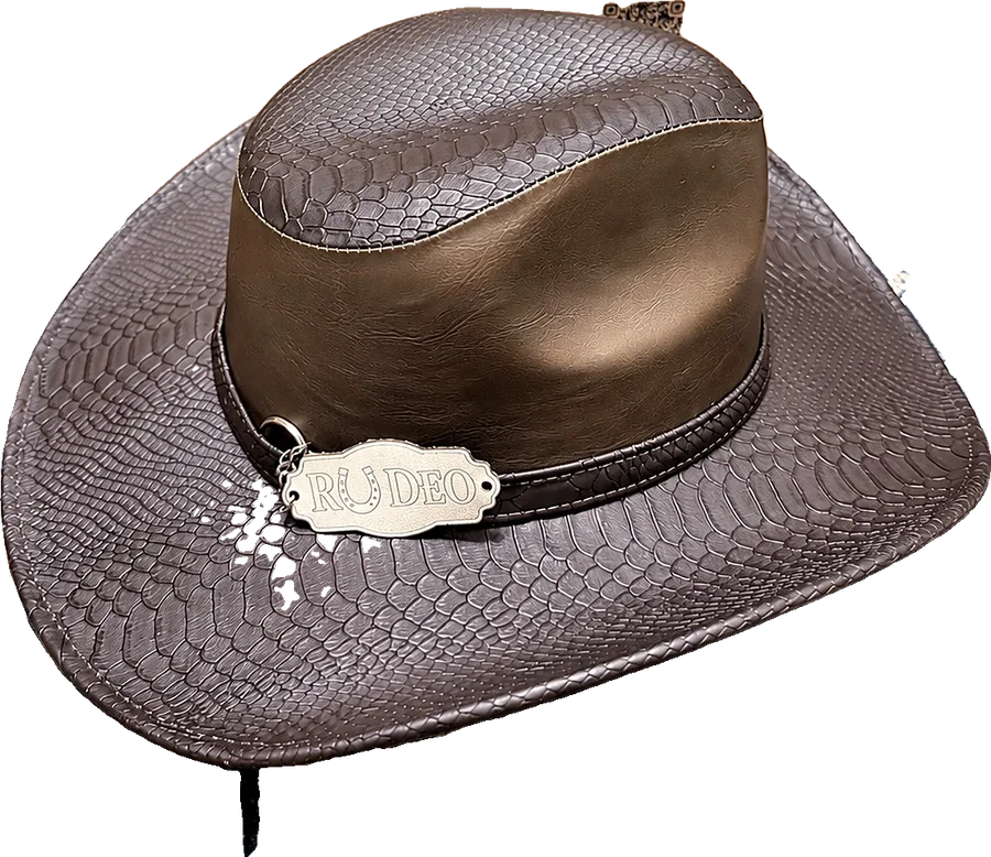 Sombrero de vinil tradicional grafito